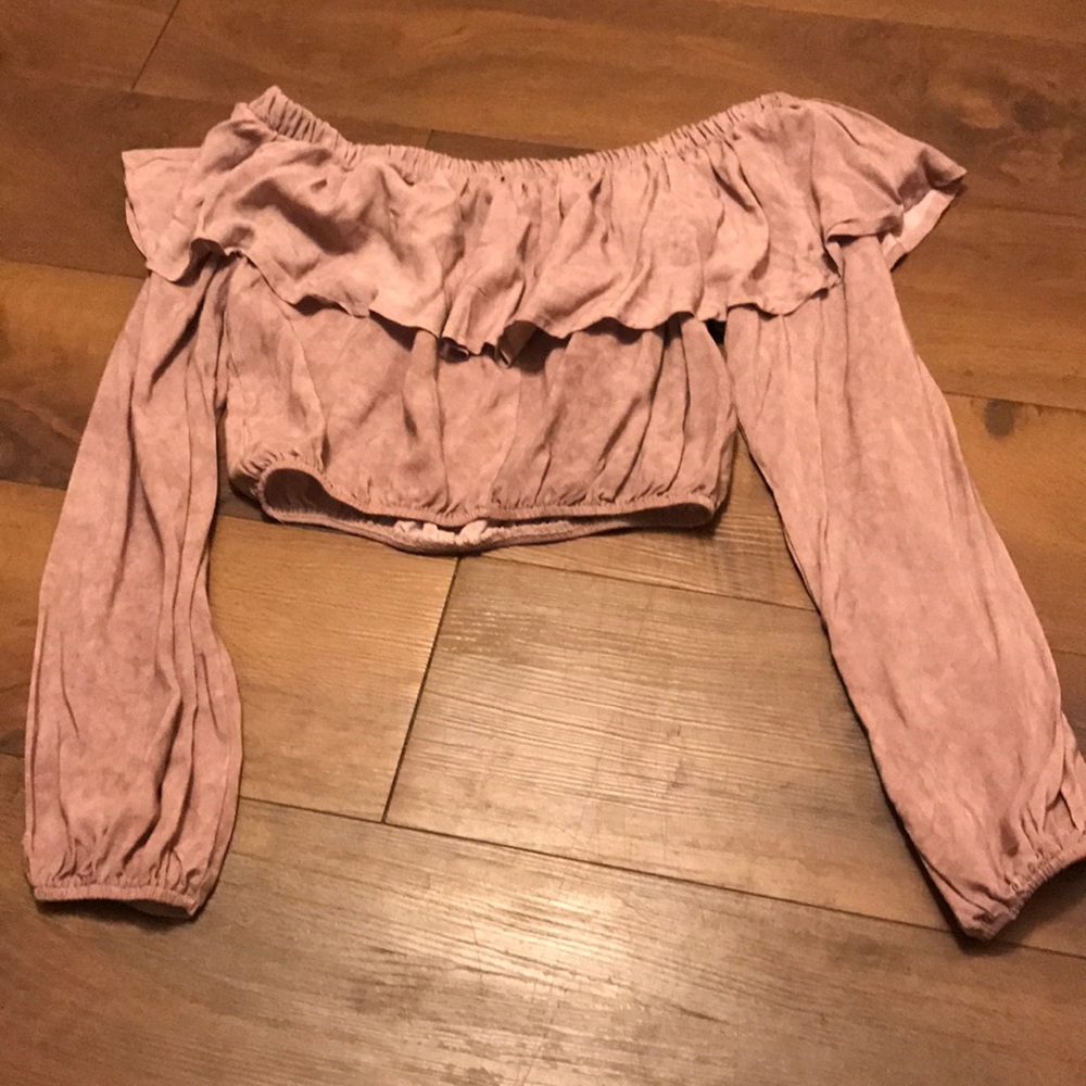 Off shoulder top rose/purple